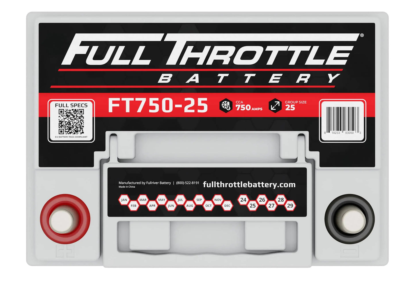 Full Throttle FT750-25 AGM Battery