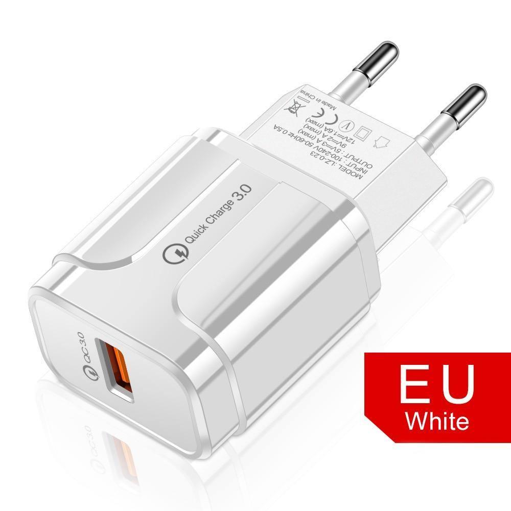 Quick Charge 3.0 USB Charger QC 3.0 Fast Charging Plug Adapter Wall Mobile Phone Chargers
