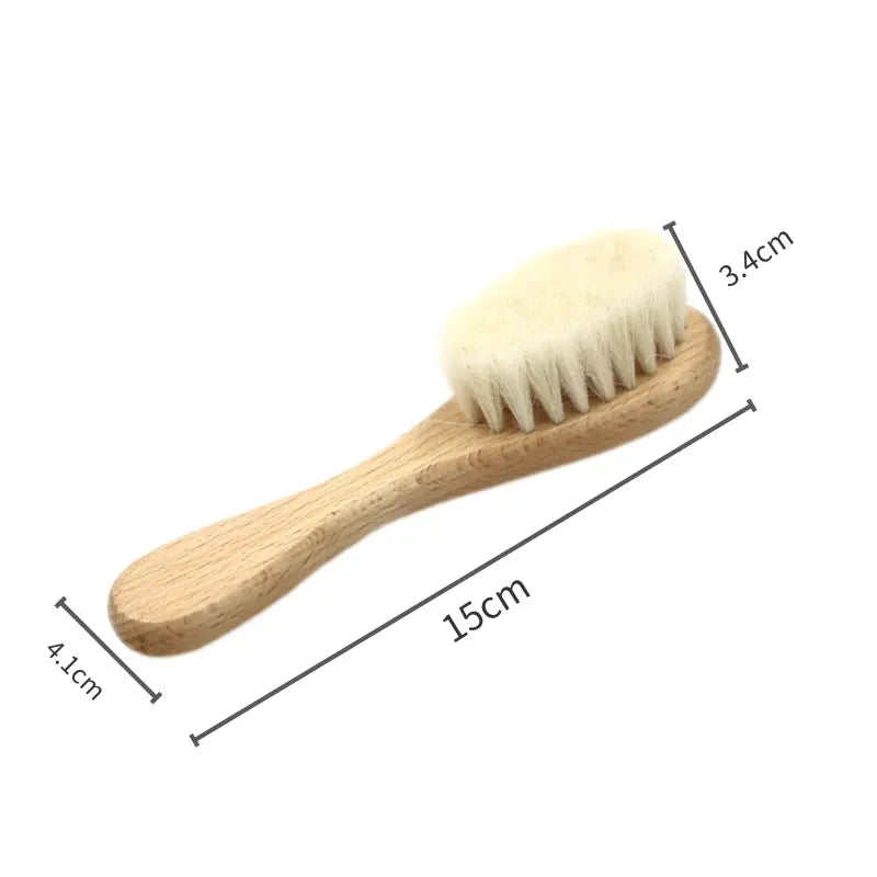 Natural Wool Beech Wooden Comb – Baby & Kids Hair Brush