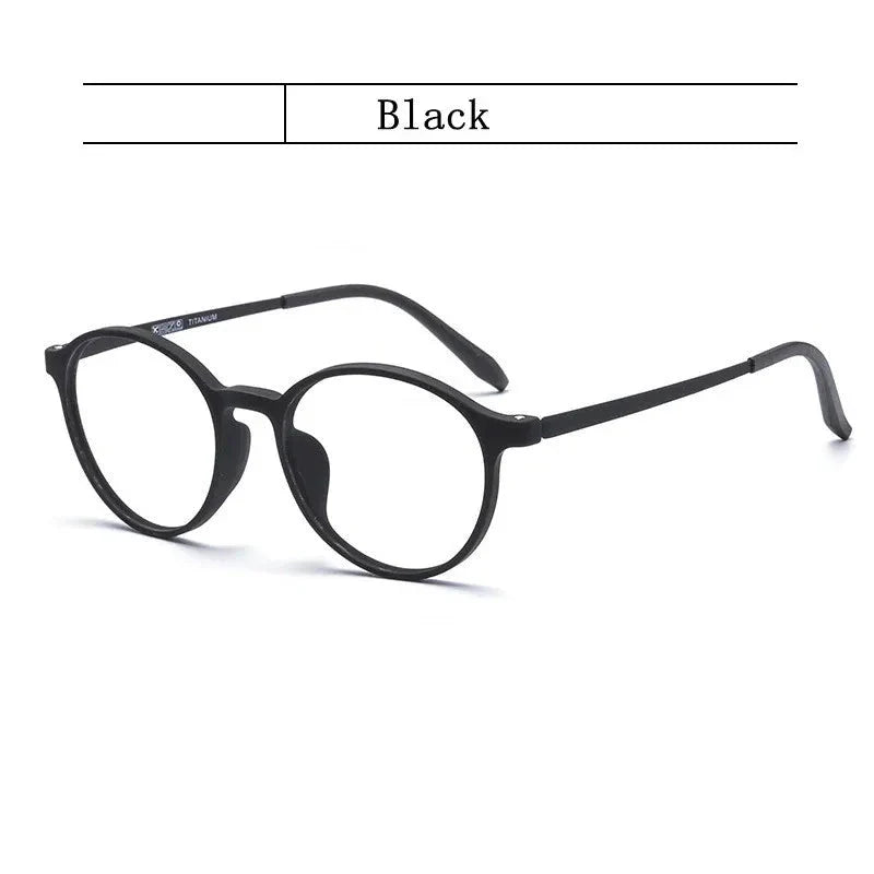 Ultralight Retro Round Glasses – TR90 Titanium Frame for Men & Women