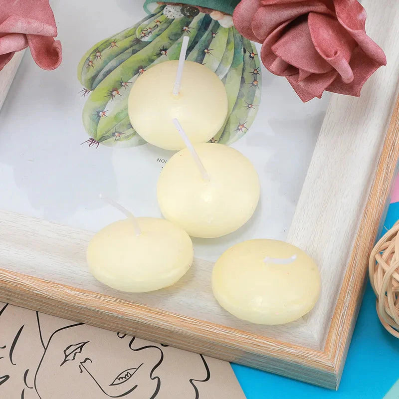 6/10/16Pcs Unscented Floating Candles – Romantic Soy Wax Discs for Valentine's Day, Weddings, Parties, and Home Décor