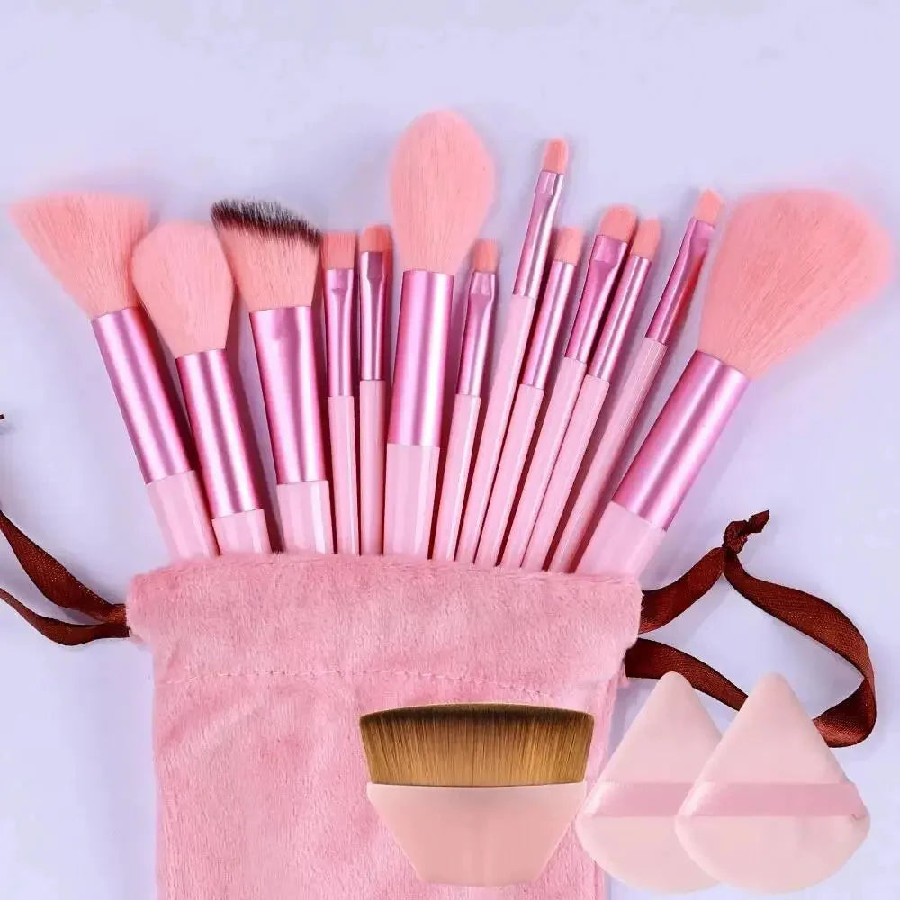 Soft Fluffy Professional Makeup Brush Set - 13-16pcs for Foundation, Eyeshadow, and More