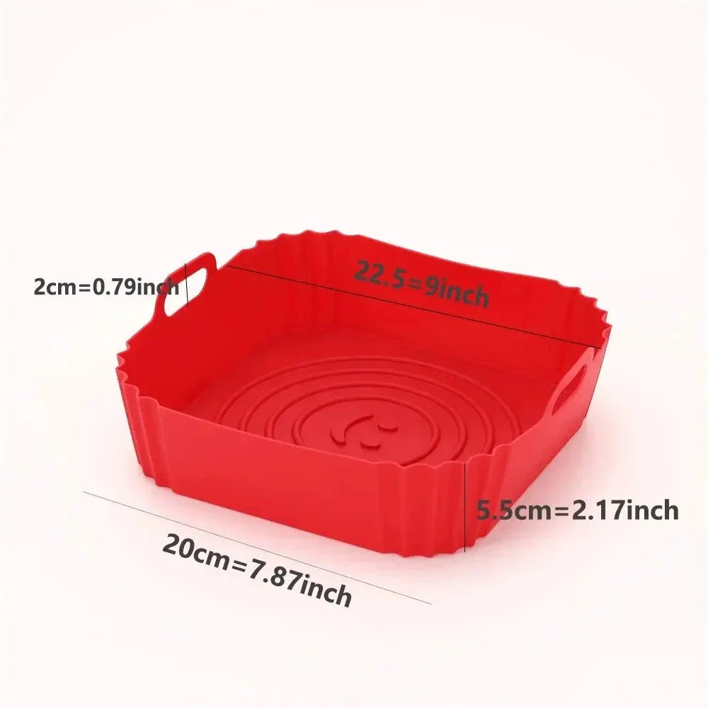 Reusable Silicone Airfryer Liner – Baking Tray & Fryer Accessory