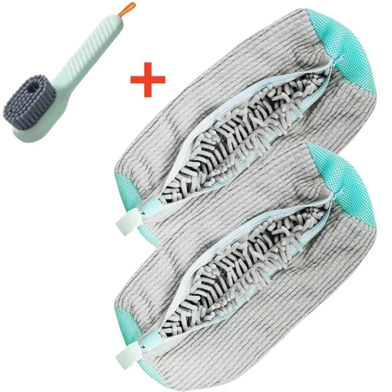 Shoe Washing Machine Bag with Brush Set – Durable Laundry Cleaner (1–4PCS)