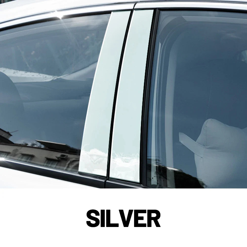 Glossy Black Carbon Fiber Window Door Deal B C Pillar Post Cover Sticker For Skoda Octavia A7 5E MK3 2014-2019 2015 2016 2017