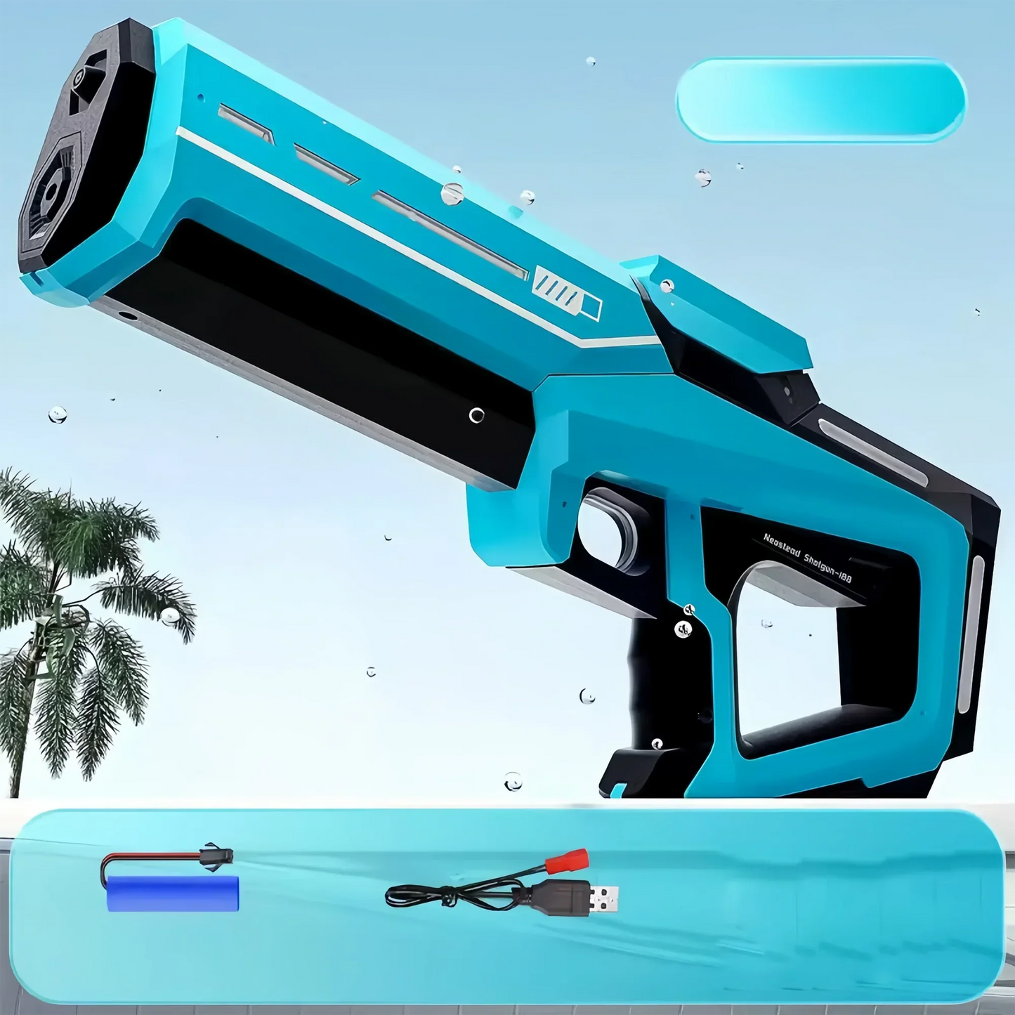 Electric Automatic Water Storage Gun Toys Portable Children Summer Beach Outdoor Fight Fantasy Spray Gun Toys Boy Kid Adult Game