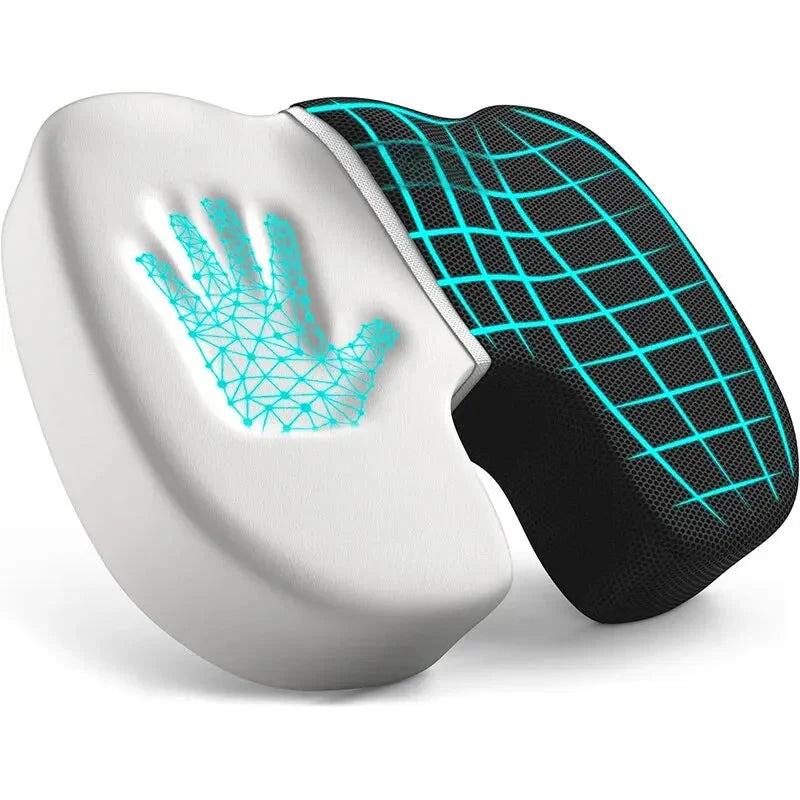 Ergonomic Memory Foam Office Cushion - Hemorrhoid & Chair Support for Long Sitting