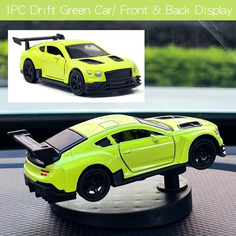 Drift Car Dashboard Toy Model – Swing Turning Sports Car Ornament, Fun Dashboard Decoration for Men & Car Interior Accessories