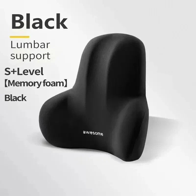 Memory Foam Lumbar Back Cushion for Car, Office & Gaming Chairs