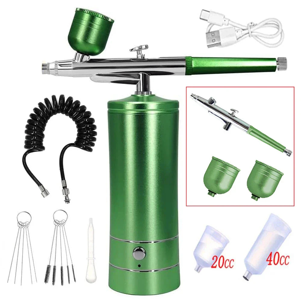 Portable Airbrush Nail Kit with Compressor - For Nails, Cake, and Crafts