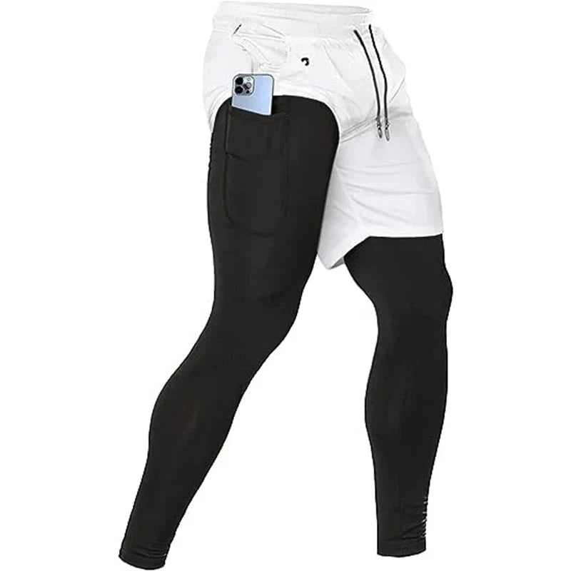 Men’s 2-in-1 Quick-Dry Training Pants – Athletic Joggers for Running, Gym & Fitness