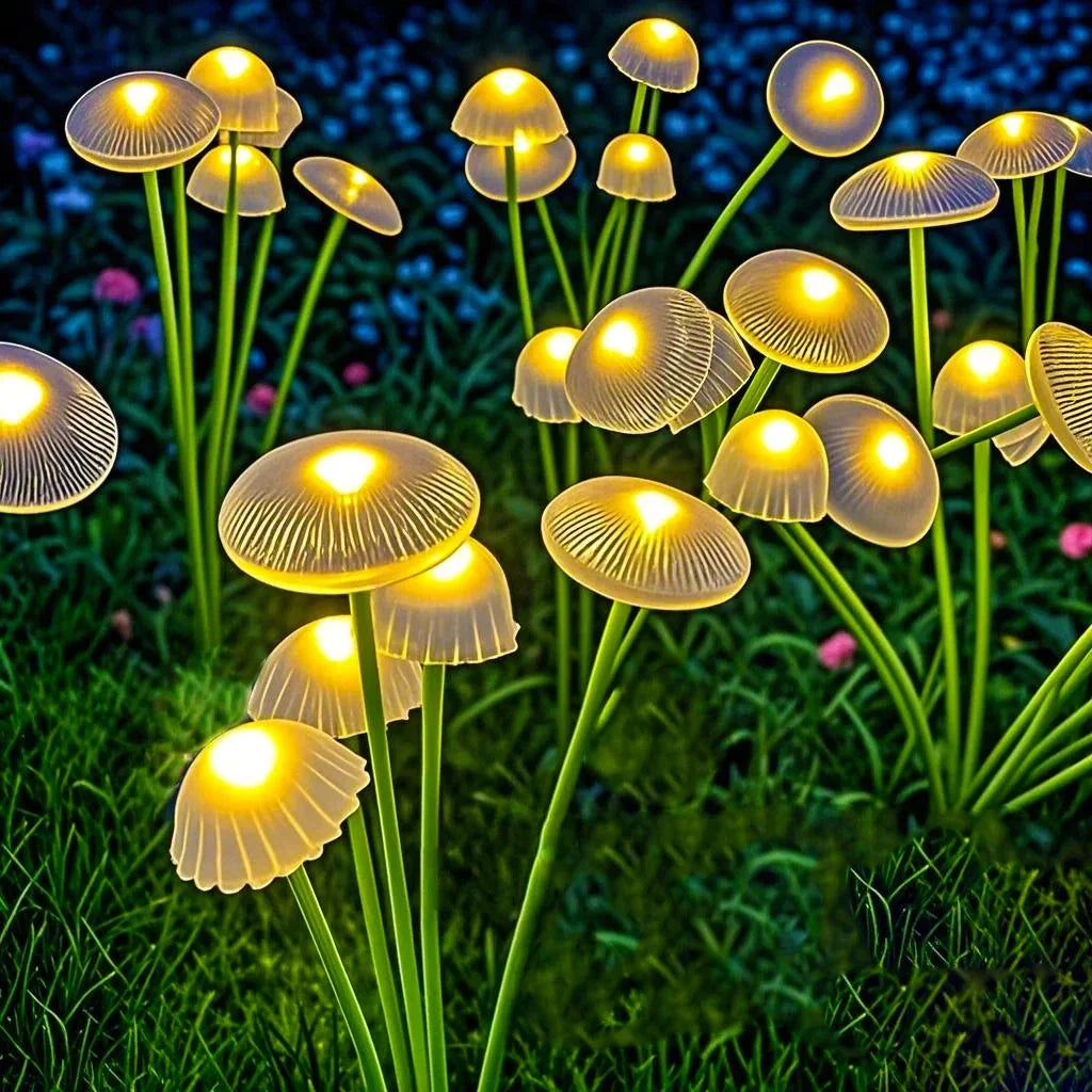 Solar Mushroom Garden Lights – Dual Mode LED Waterproof Outdoor Decor