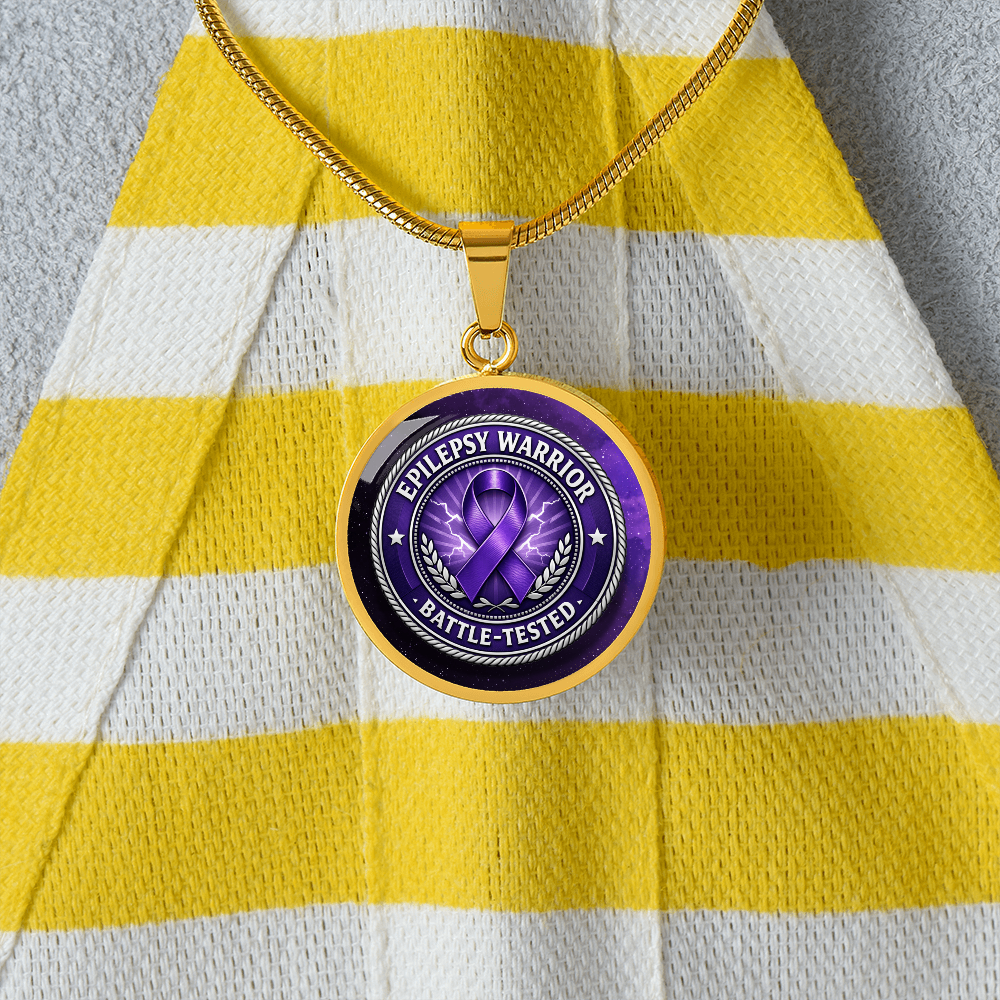 Epilepsy Warrior – Battle-Tested Round Pendant Necklace