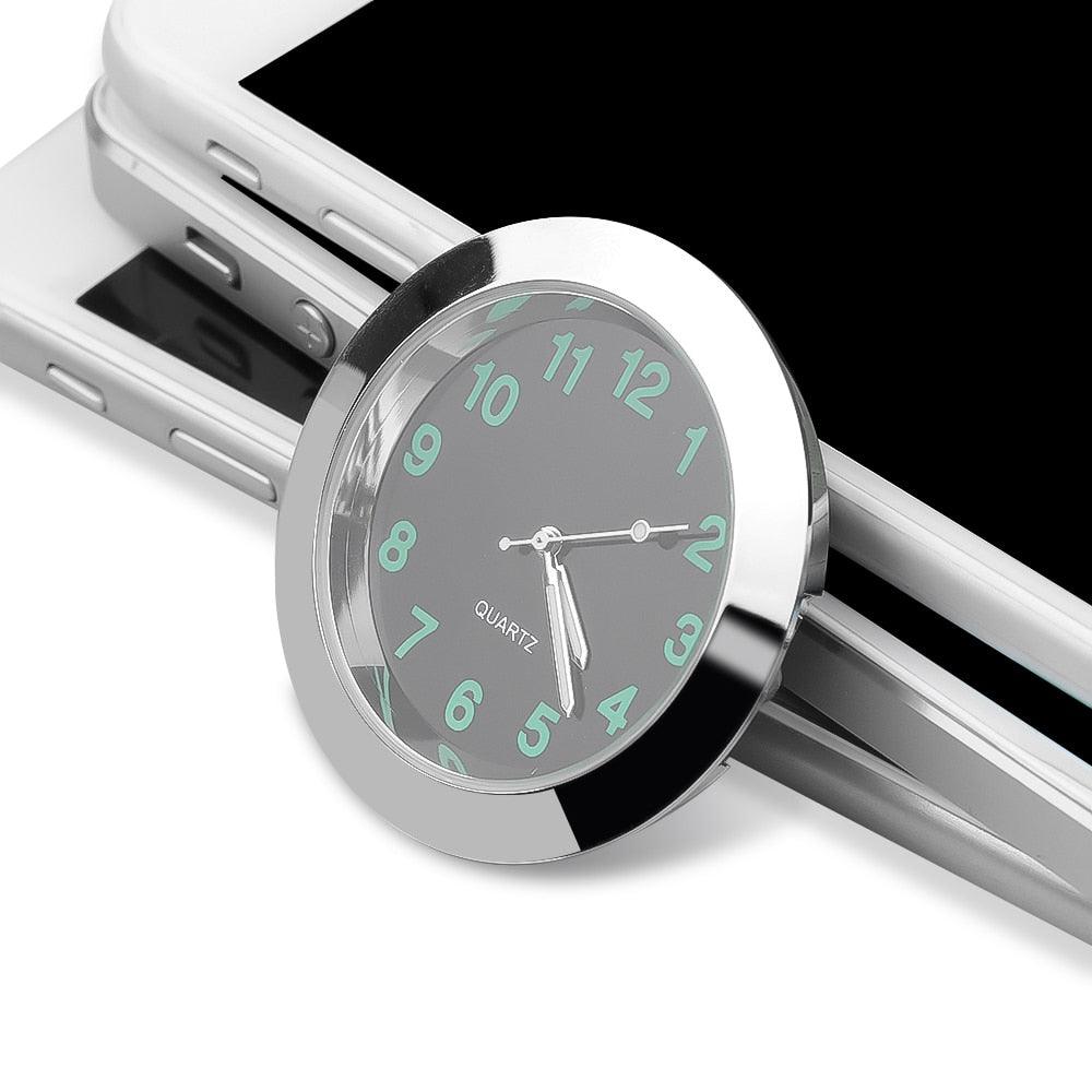Car Clock Luminous Mini Automobiles Internal Stick-On Digital Watch Stick on Dashboard Car Clock Mini Tiny Small Luminous Car Vent Clocks Watch for Dashboard Boat Bike Home Mechanics Quartz Clocks Auto Ornament Car Accessories Gifts