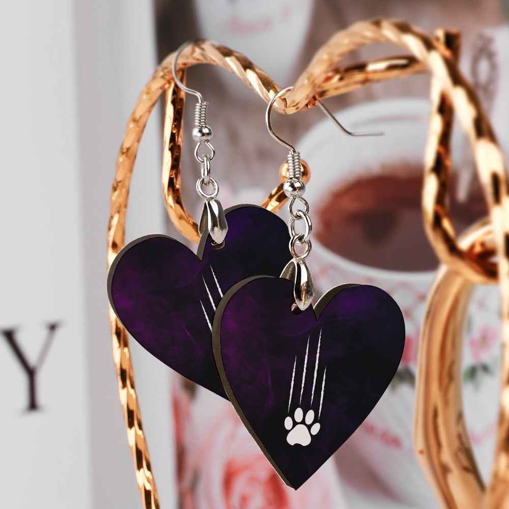 Love Comes With Claws Heart Earrings