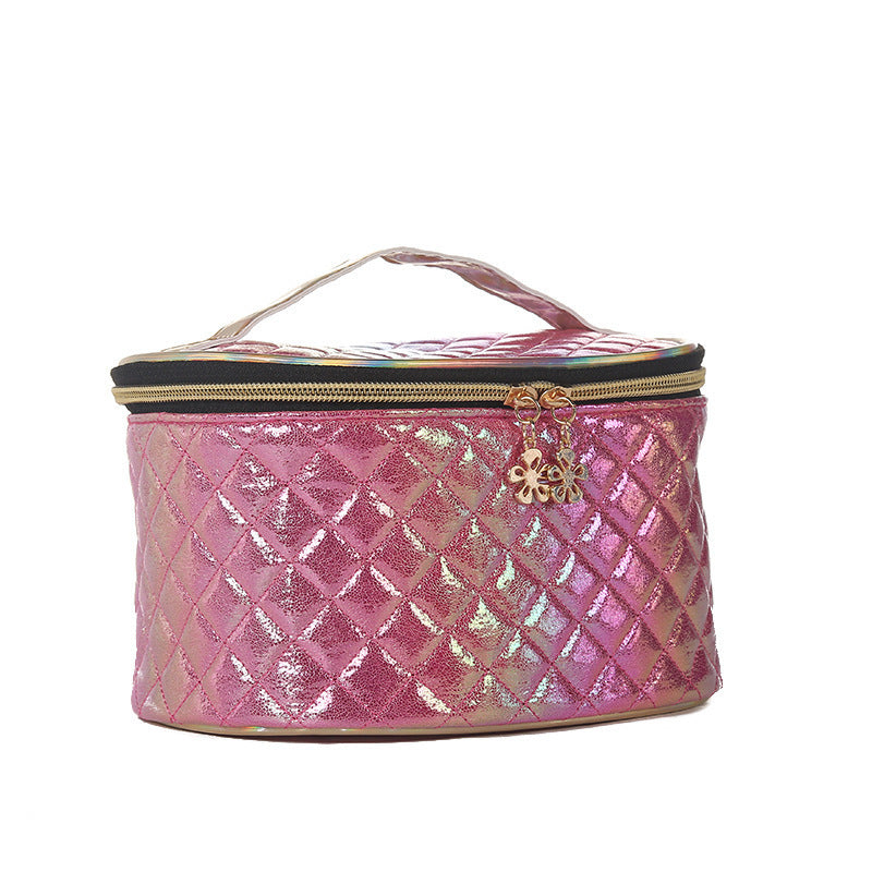 Women's Creative Colorful Plaid Storage Washing Bag
