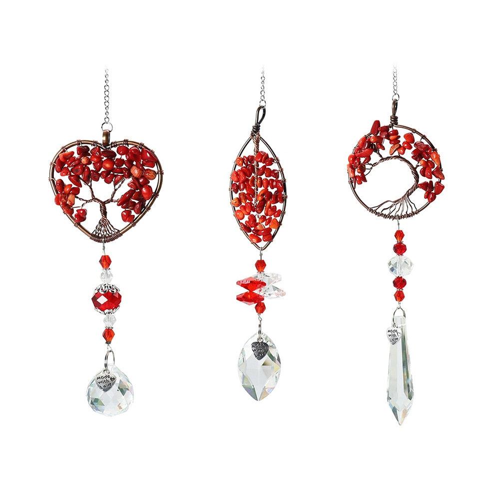 Chandelier Crystals Ball Prism Pendant Maker Sun Catcher Crystal Rainbow Maker Drops Hang for Window Home Decor Car Charms Hanging Wind Chimes Hanging Ornament Garden Decor