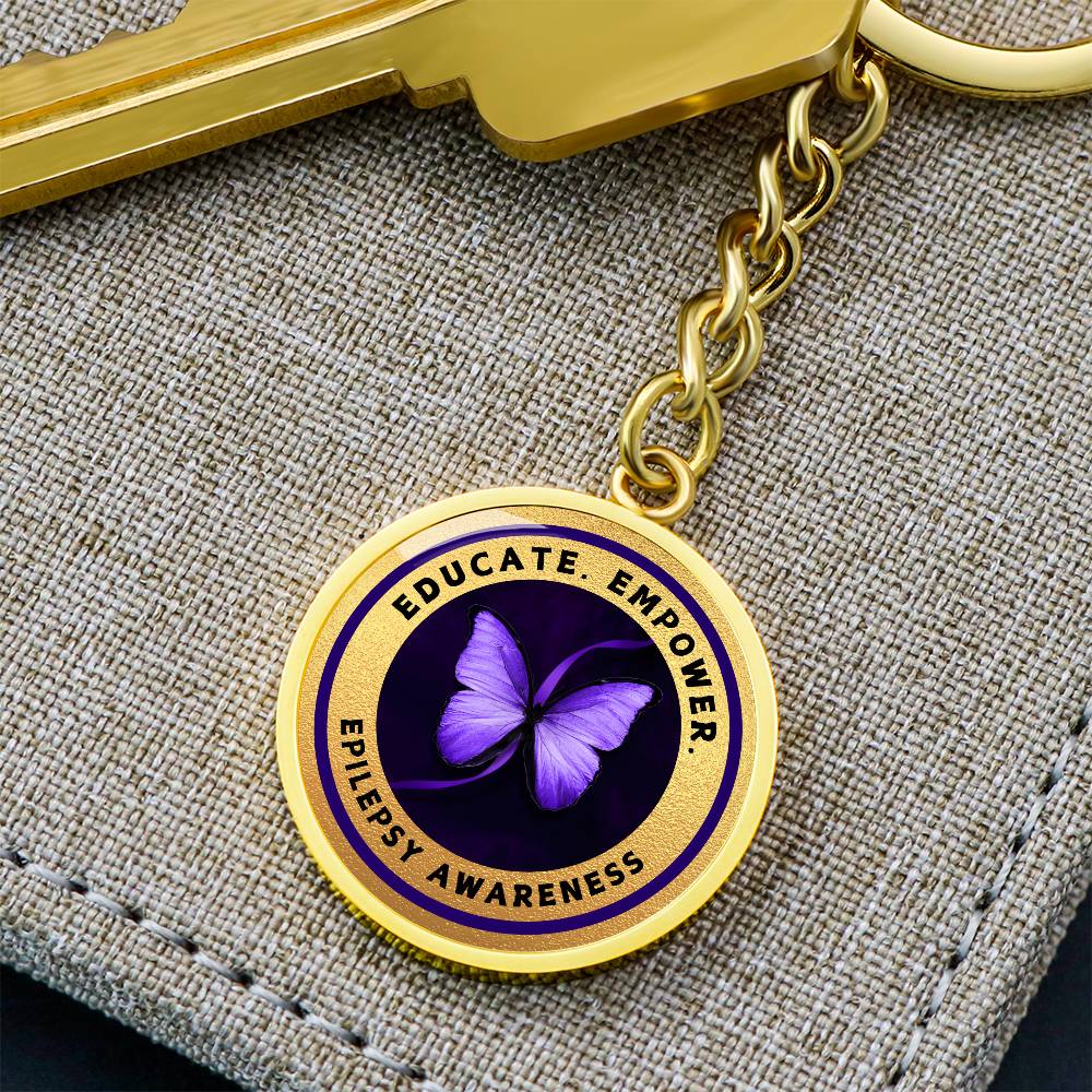 Educate. Empower. Epilepsy Awareness Keychain
