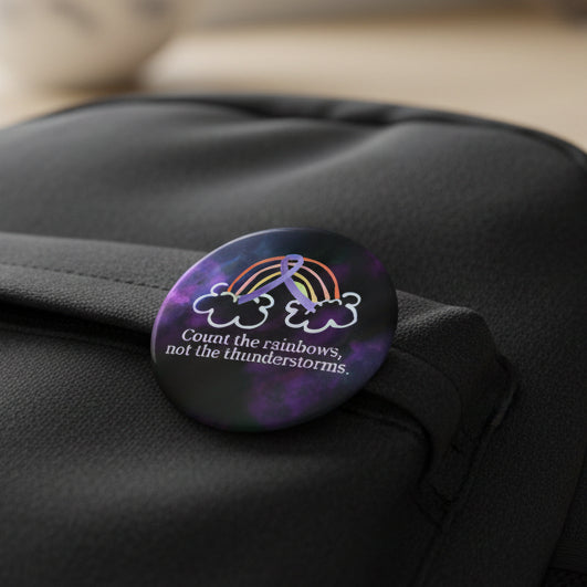 Count the Rainbows Epilepsy Awareness Pinback Button (3")