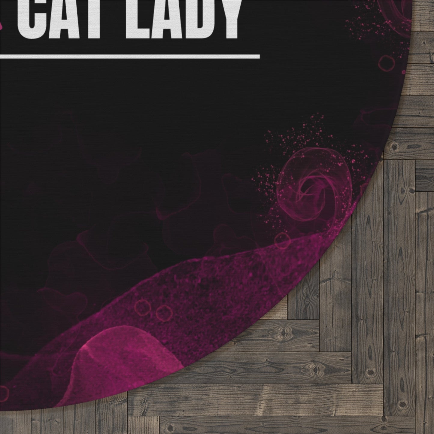 Fancy Cat Lady Round Rug - Perfect Décor for Cat Lovers