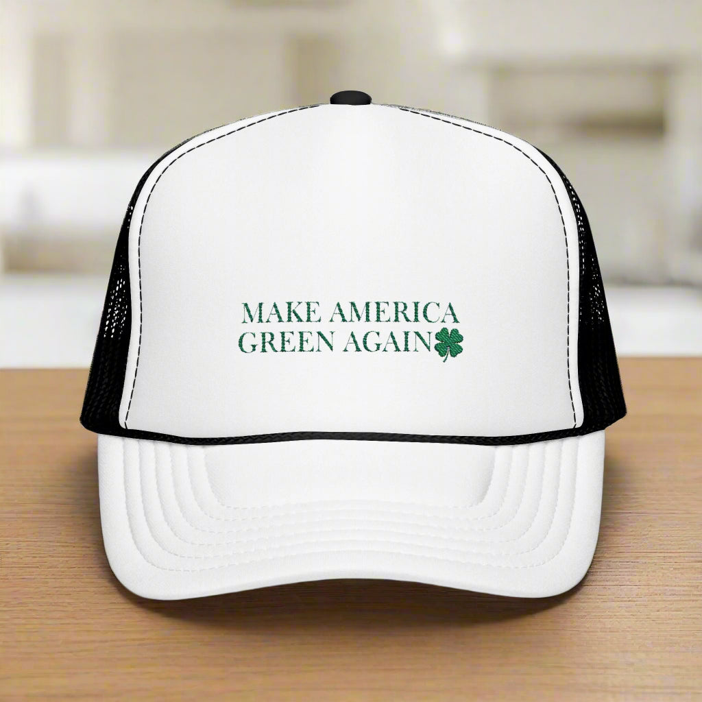 Make America Green Again Foam Trucker Hat - Stylish and Fun for St. Patrick's Day Celebration