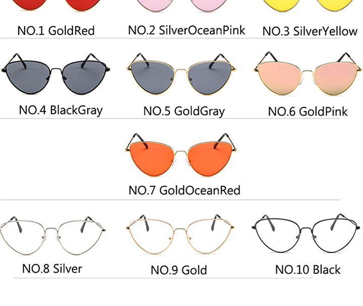 Metal Round Sunglasses Retro Design Sunglasses For Women New Cat Eye Glasses For Women New Popular Eyeglasses For Female Ladies Cat Eye Retro Sunglasses