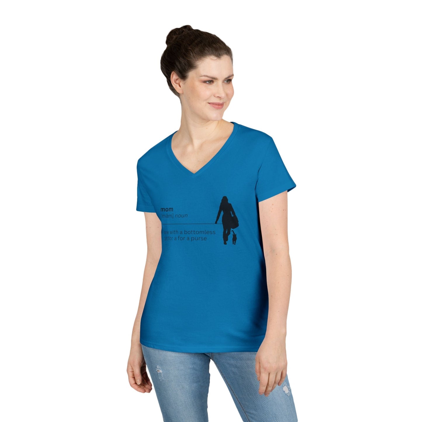 Mom Definition V-Neck T-Shirt - Bottomless Pit Purse