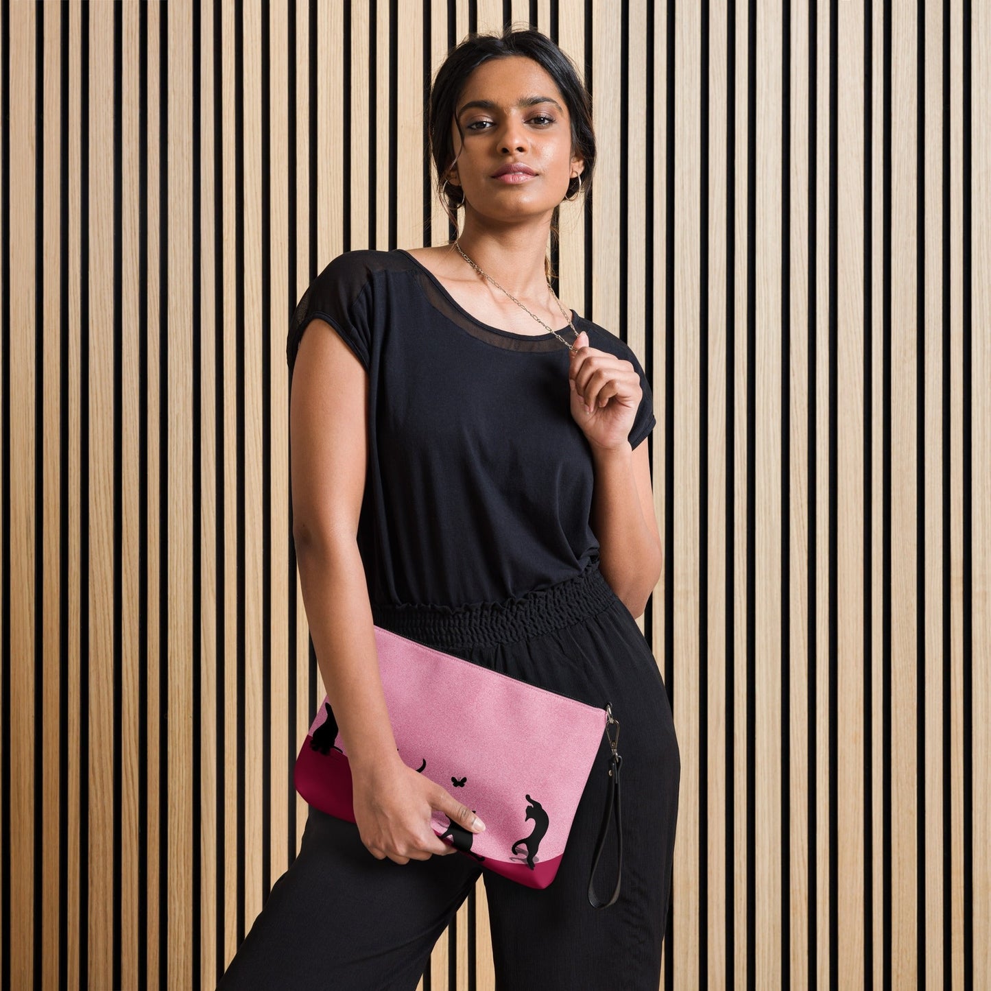 Cat Silhouette Convertible Crossbody Bag