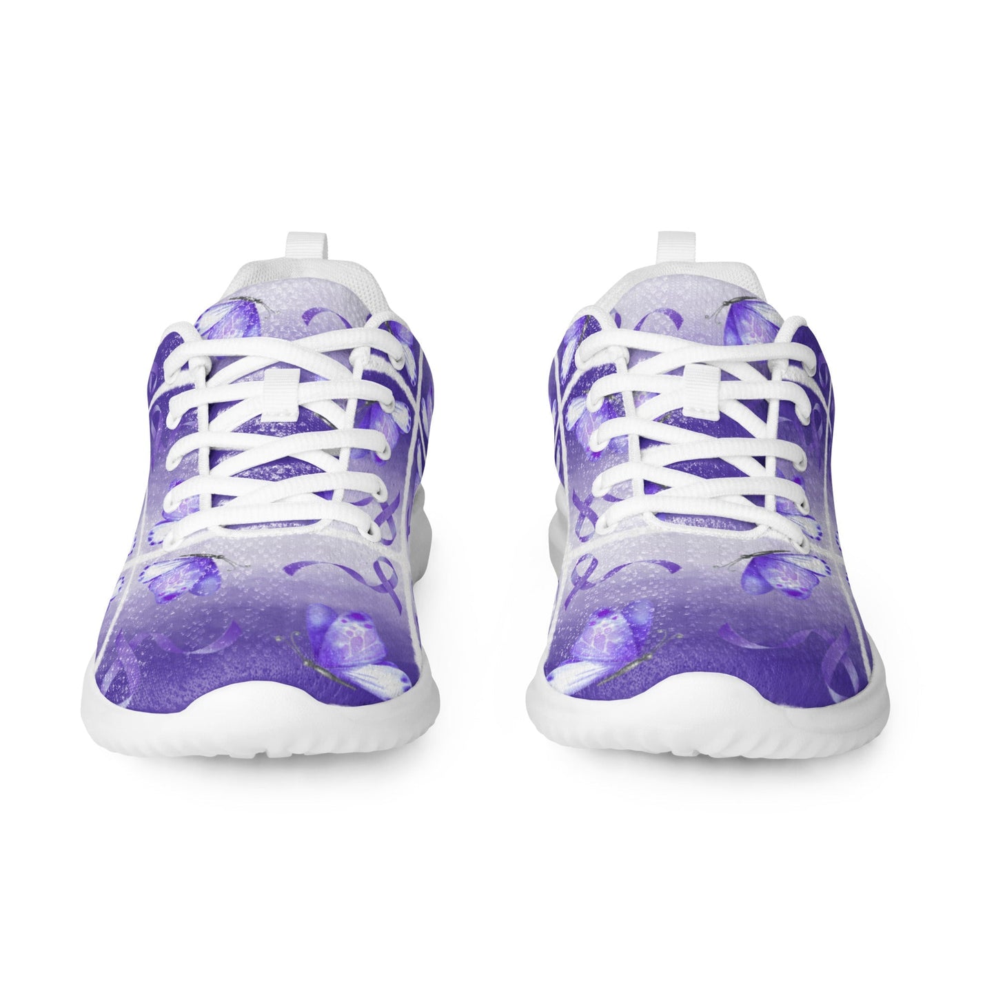 Purple Ribbon Awareness Athletic Shoes