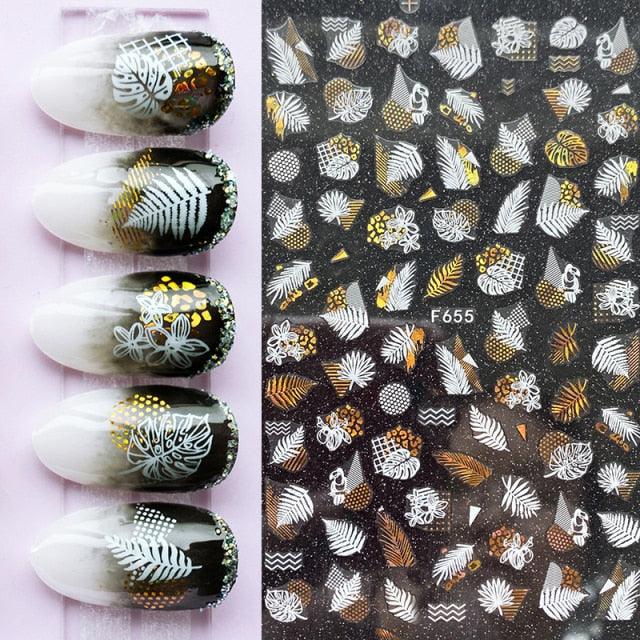 Summer Tropical Beach Coconut Tree Slippers 3D Nail Sticker Leaves Shell Transfer Decals Slider Decoration Manicures Tip Water Transfer Nail Decals Sticker For Pretty Girl Self-Adhesive Nail Decals Designer Nail Stickers for Acrylic