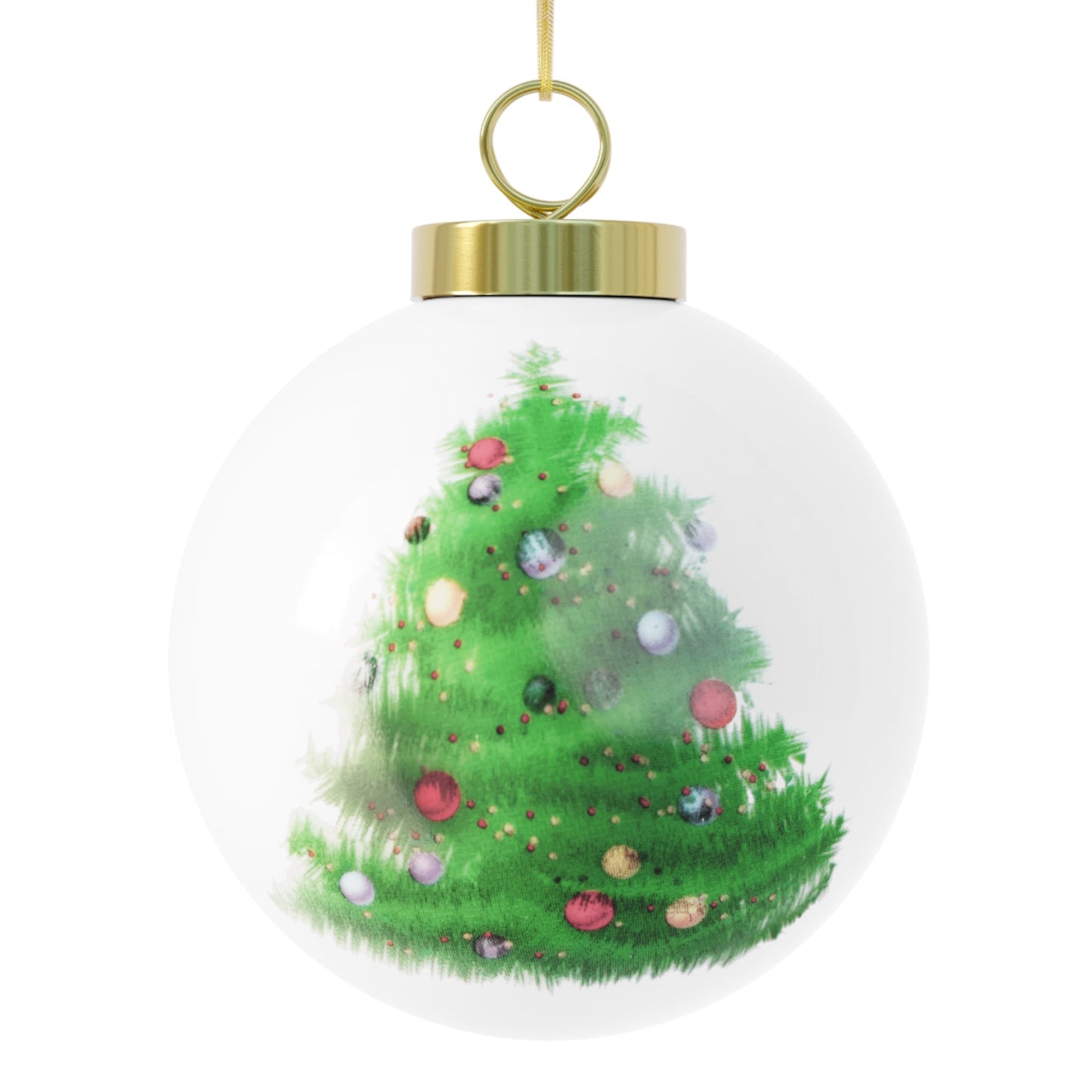 Whimsical Elf Cat Christmas Ball Ornament