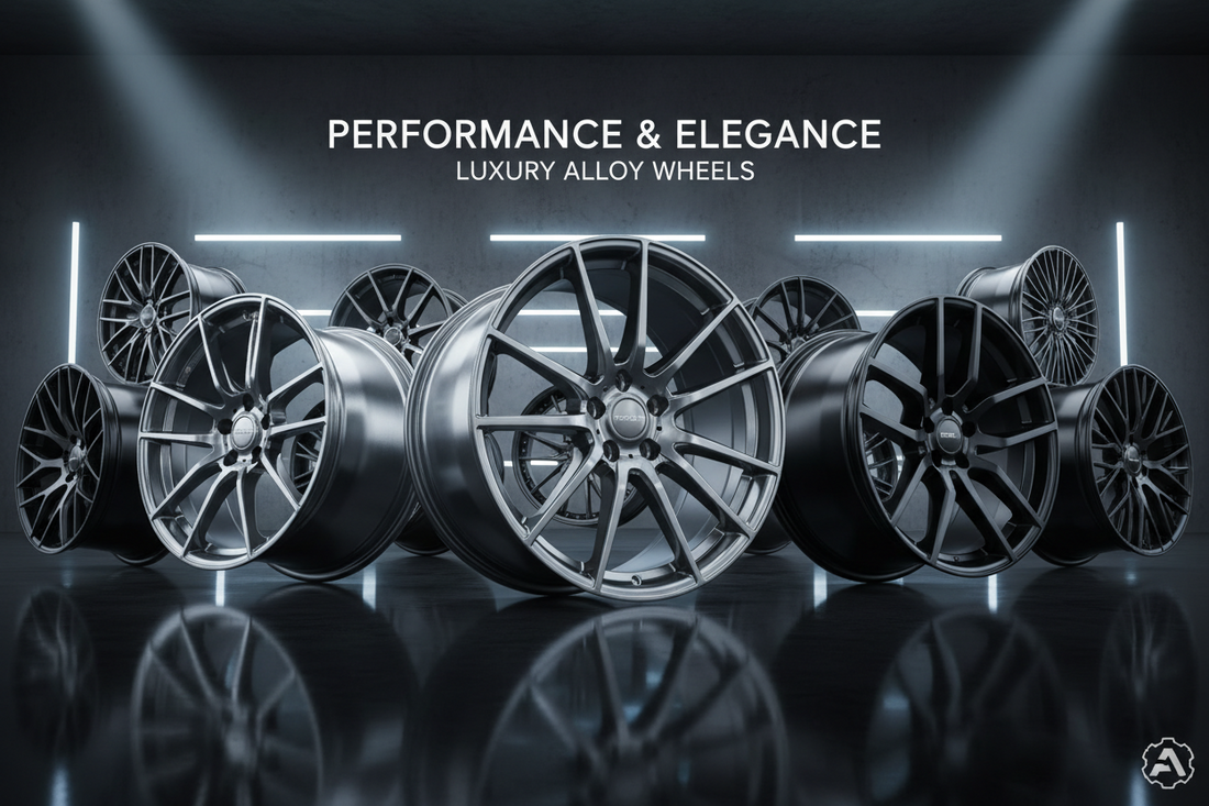 Stylish alloy wheels on a modern car