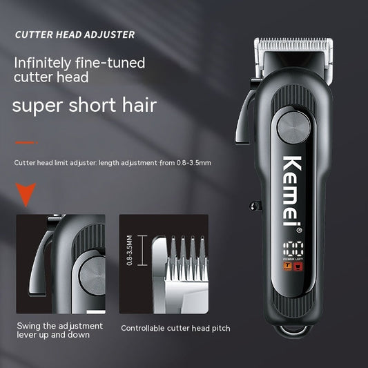 Adjustable High Power USB Fast Charge LCD LCD Display Hair Clipper