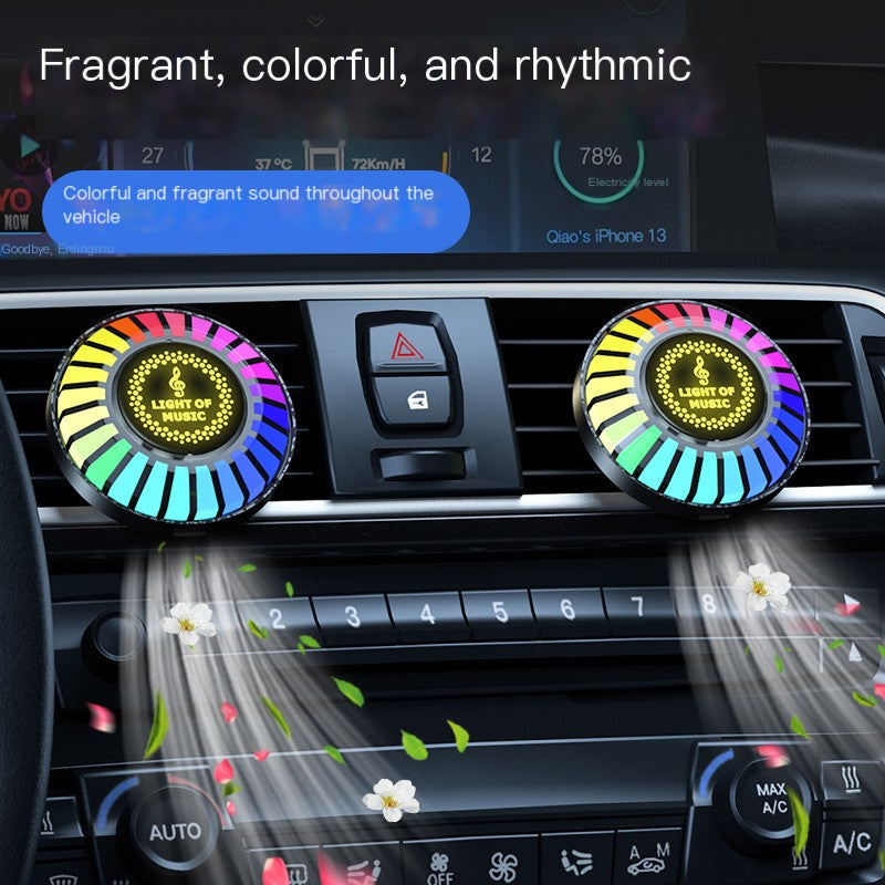 Smart Car Air Freshener with Rhythm Light and Speaker