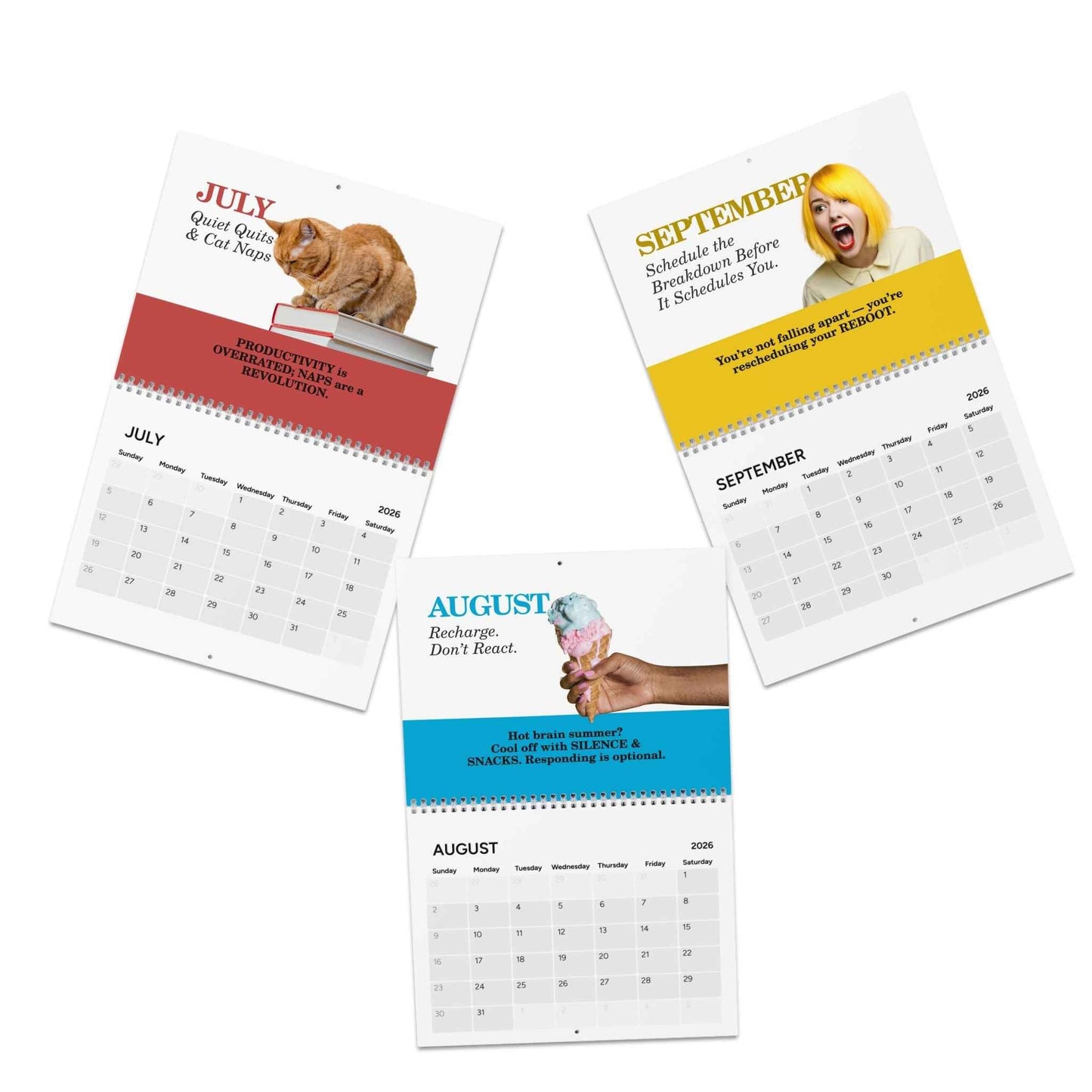 2026 Mind Unplugged Desk Calendar — A Year of Rest & Reset
