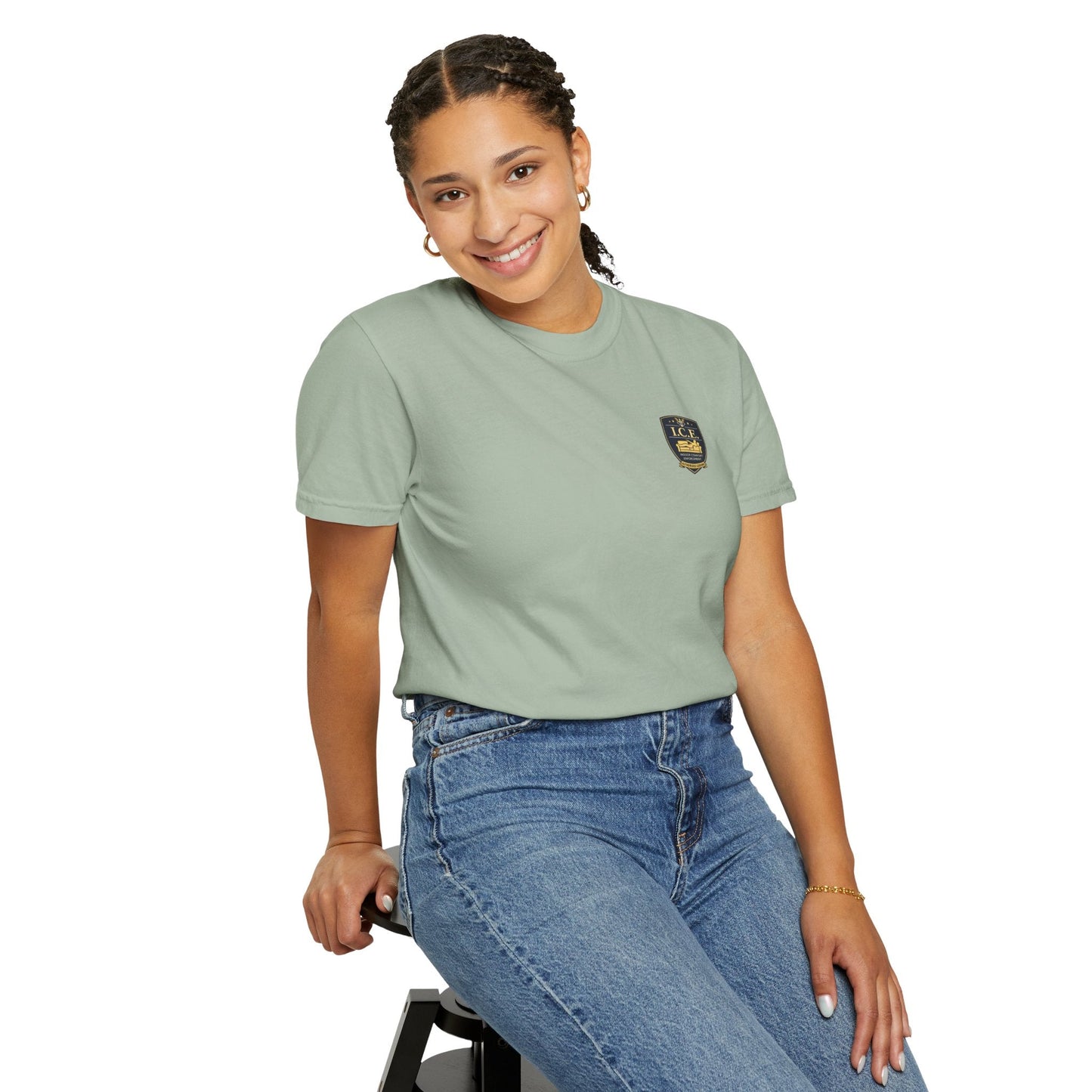 I.C.E. Badge T-Shirt | Institute of Cozy Excellence Parody Tee