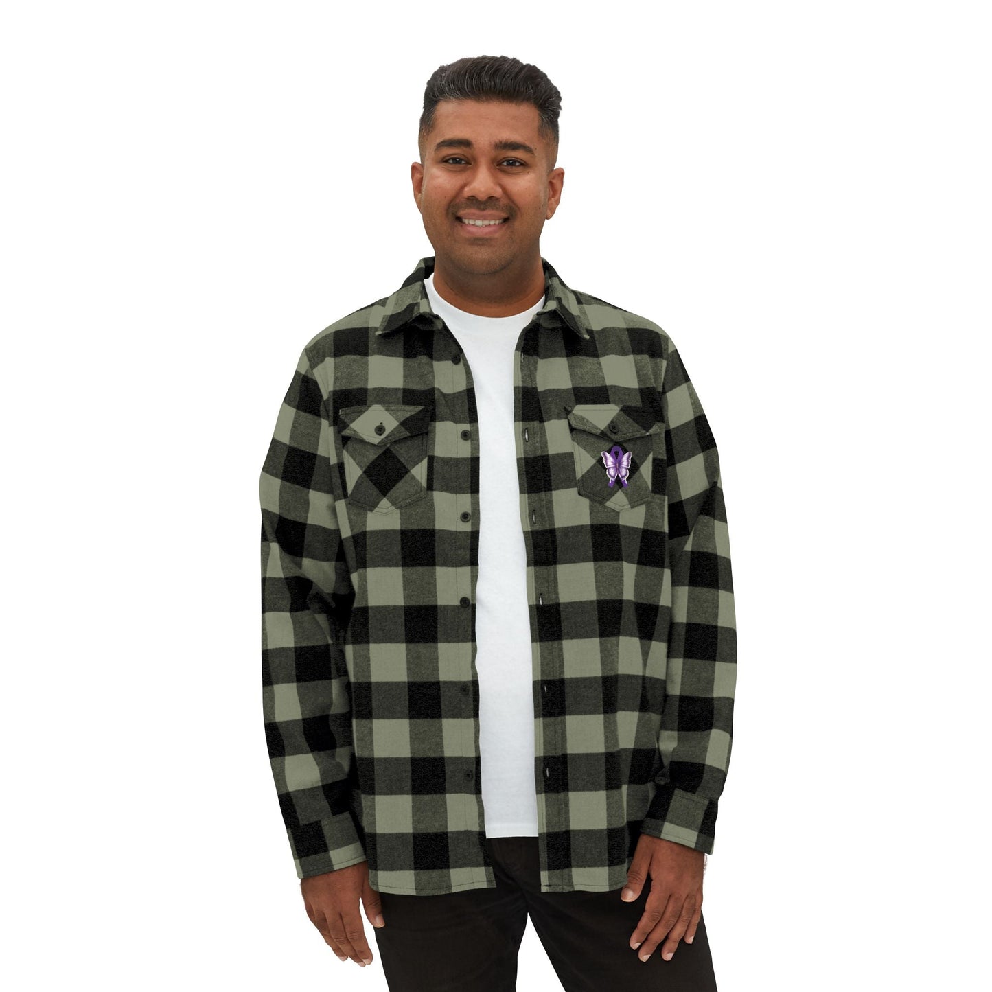 Epilepsy Butterfly Unisex Flannel Shirt