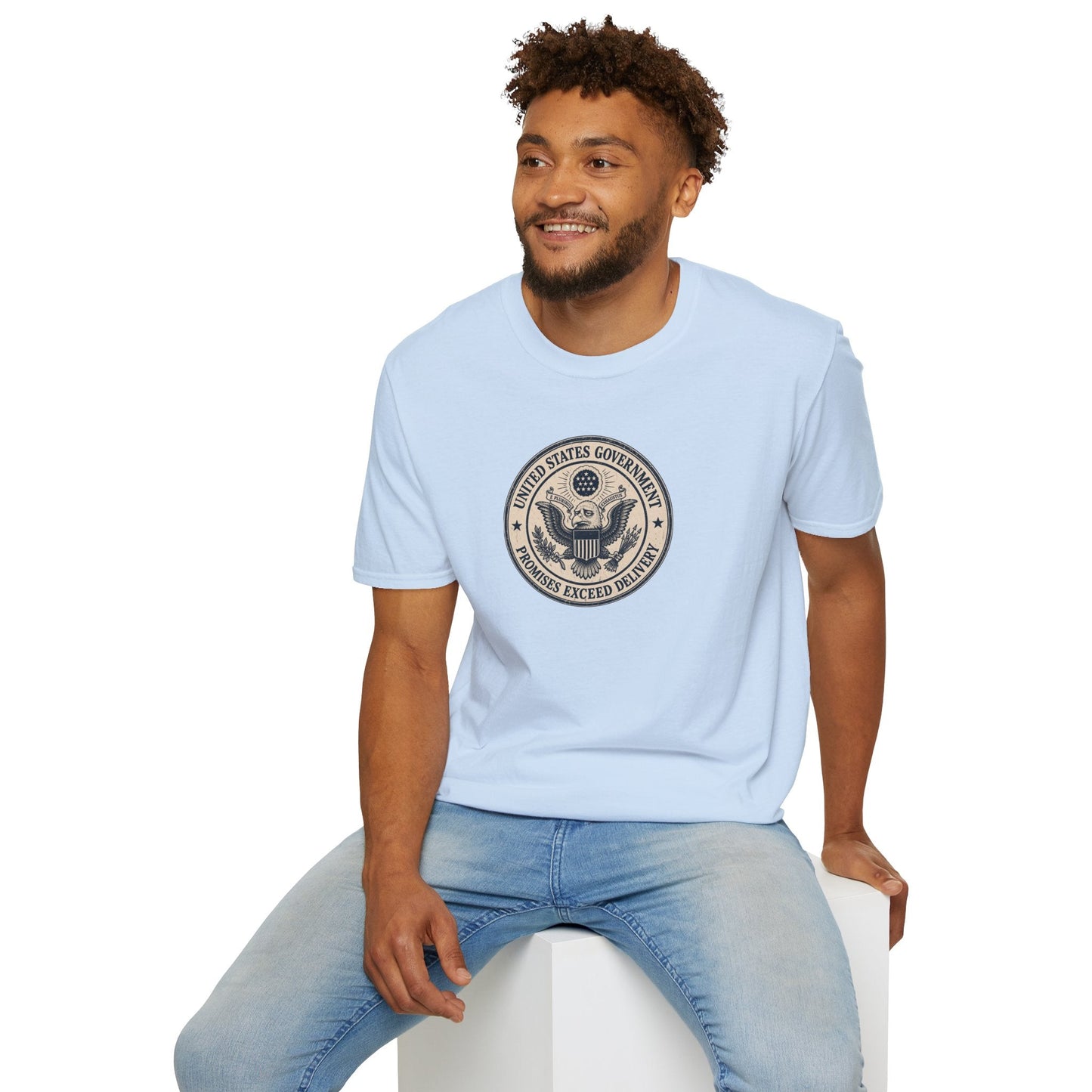 United States Government Seal Tee | “Promises Exceed Delivery” Shirt