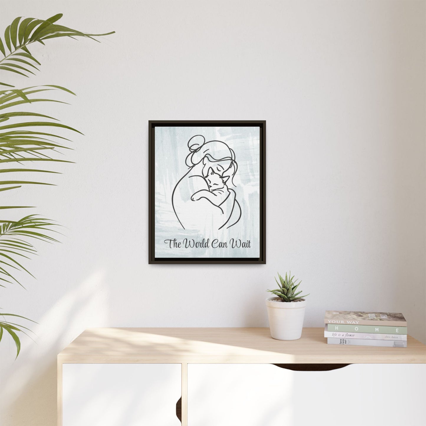 The World Can Wait Cat Canvas Print