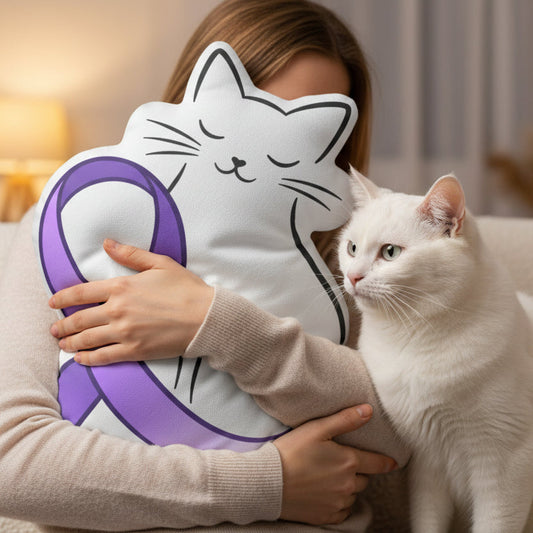 Epikitty Awareness Pillow — Gentle, Present, Unmistakably Strong
