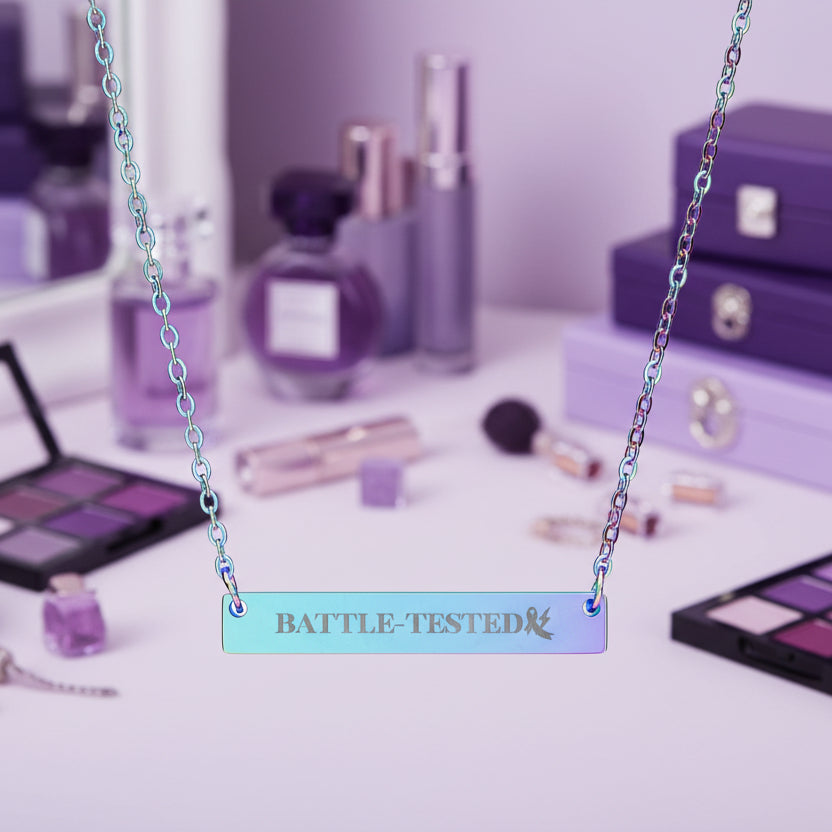 Battle-Tested Epilepsy Awareness Bar Necklace
