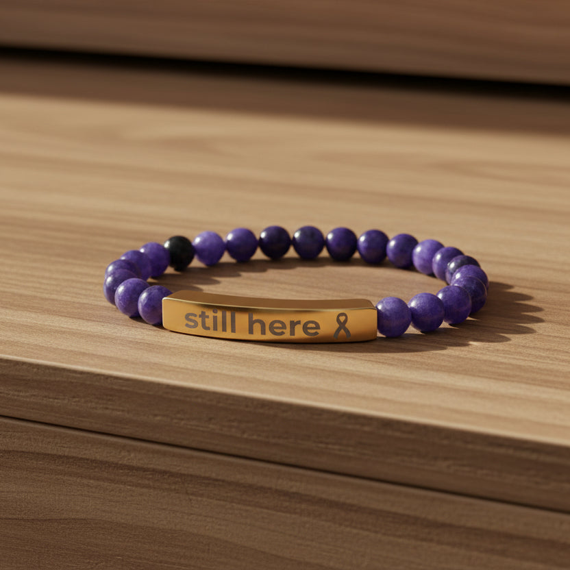 Still Here – Sodalite Bead Awareness Bracelet
