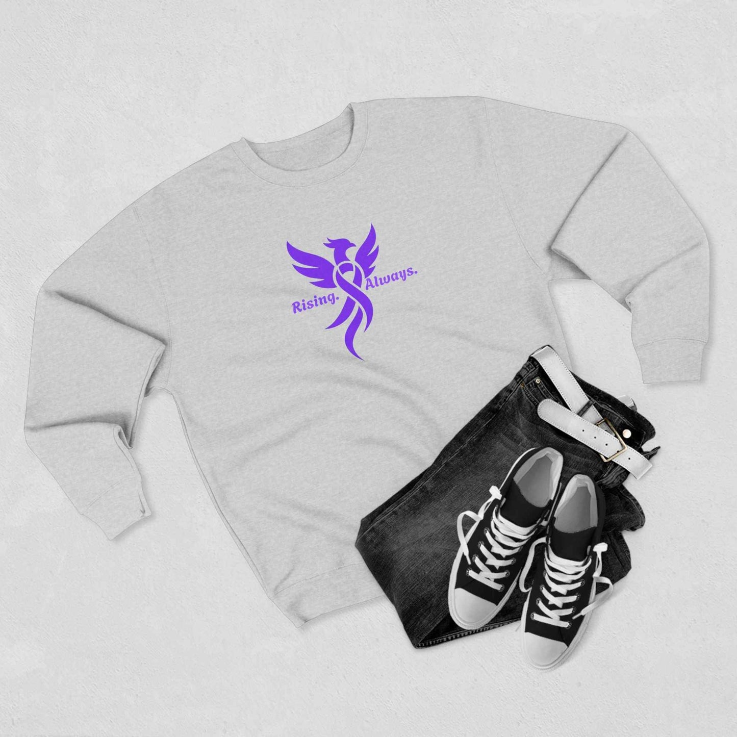 Rising Always Epilepsy Awareness Phoenix Ribbon Sweatshirt