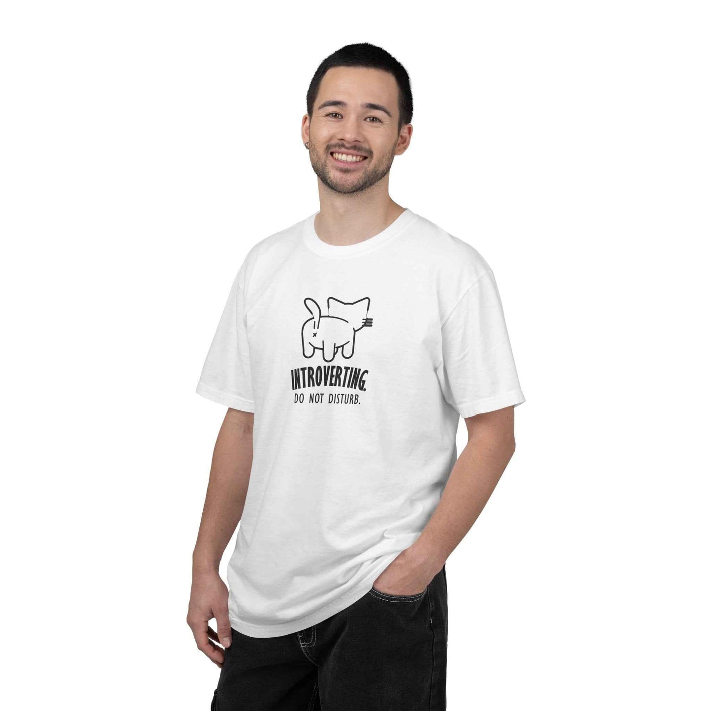 Introverting. Do Not Disturb. Unisex Cat T-Shirt