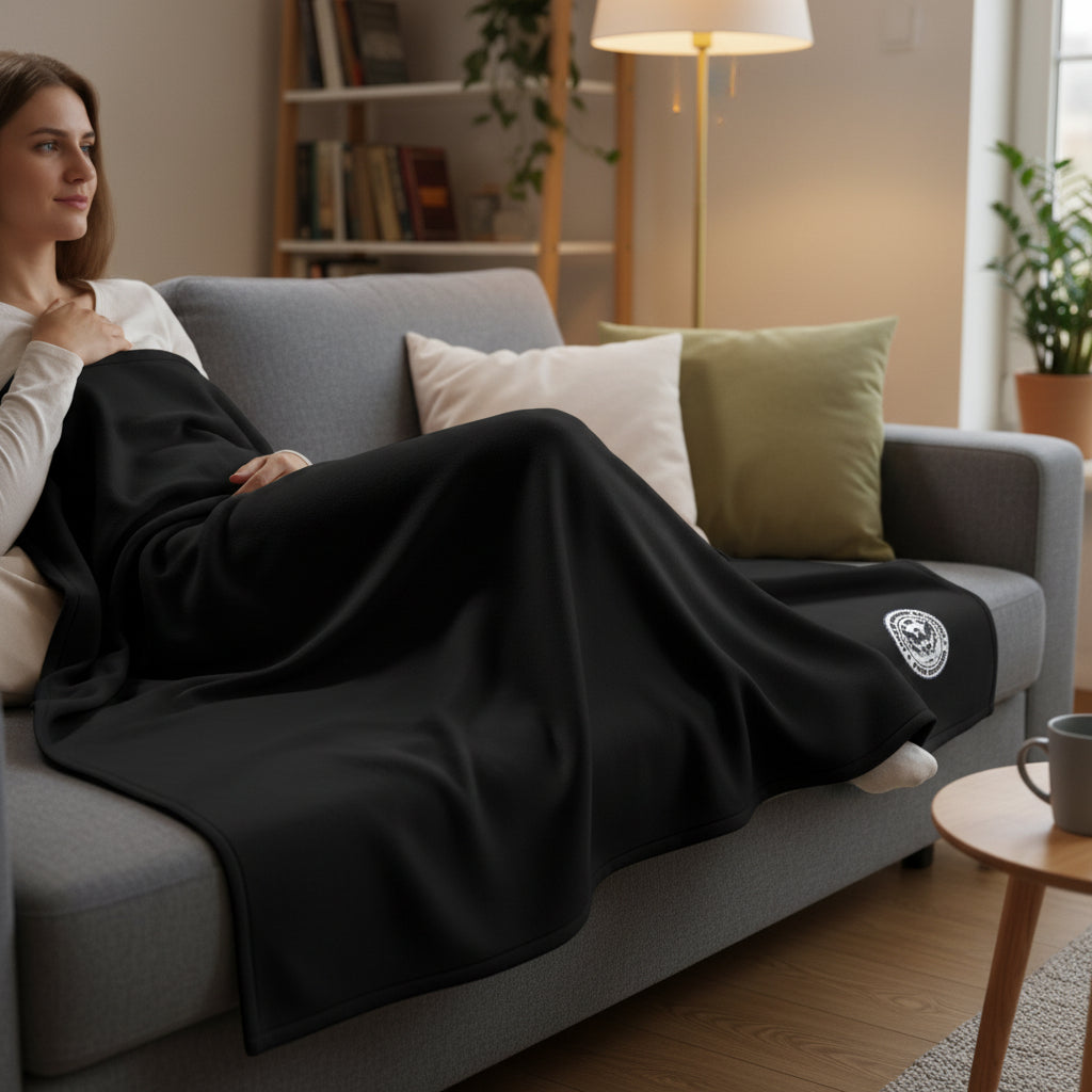 Office of Strategic Relaxation Sherpa Throw Blanket – Work Suspended