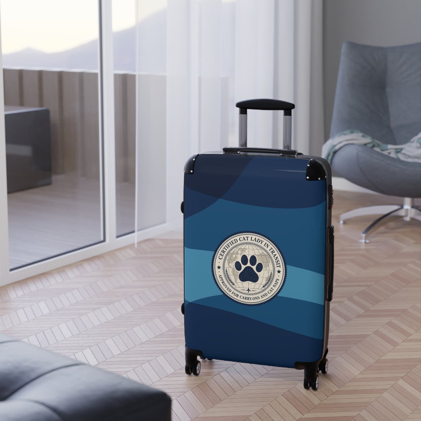 Certified Cat Lady in Transit – Hard-Shell Suitcase