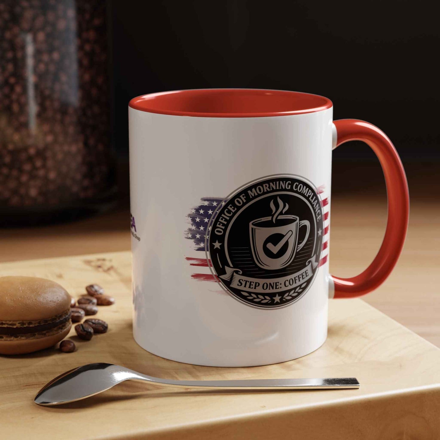 Office of Morning Compliance Coffee Mug – “Step One: Coffee” Official Seal Cup