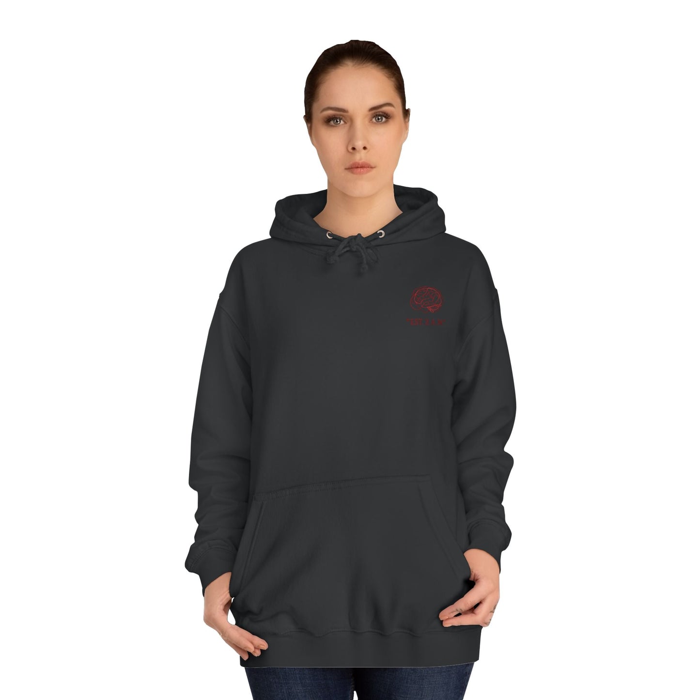 Unisex Overthinking Club Hoodie | Cozy College Gear, Thoughtful Gift for Students, Casual Wear, Relaxed Style, Brainy Humor Apparel