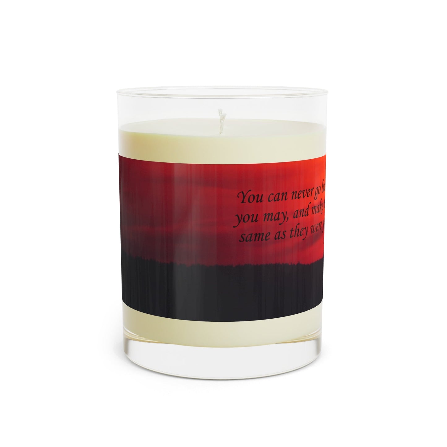 You Can’t Go Back Candle | Reflective Quote Soy Candle