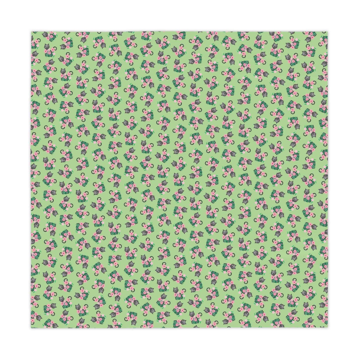 Floral Cat Tablecloth — Soft Chaos, Served Fresh
